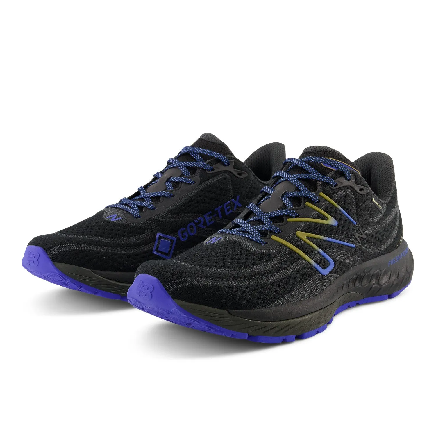 Men's New Balance Fresh Foam X 880 v13 Gore-Tex Color: Black with Marine Blue