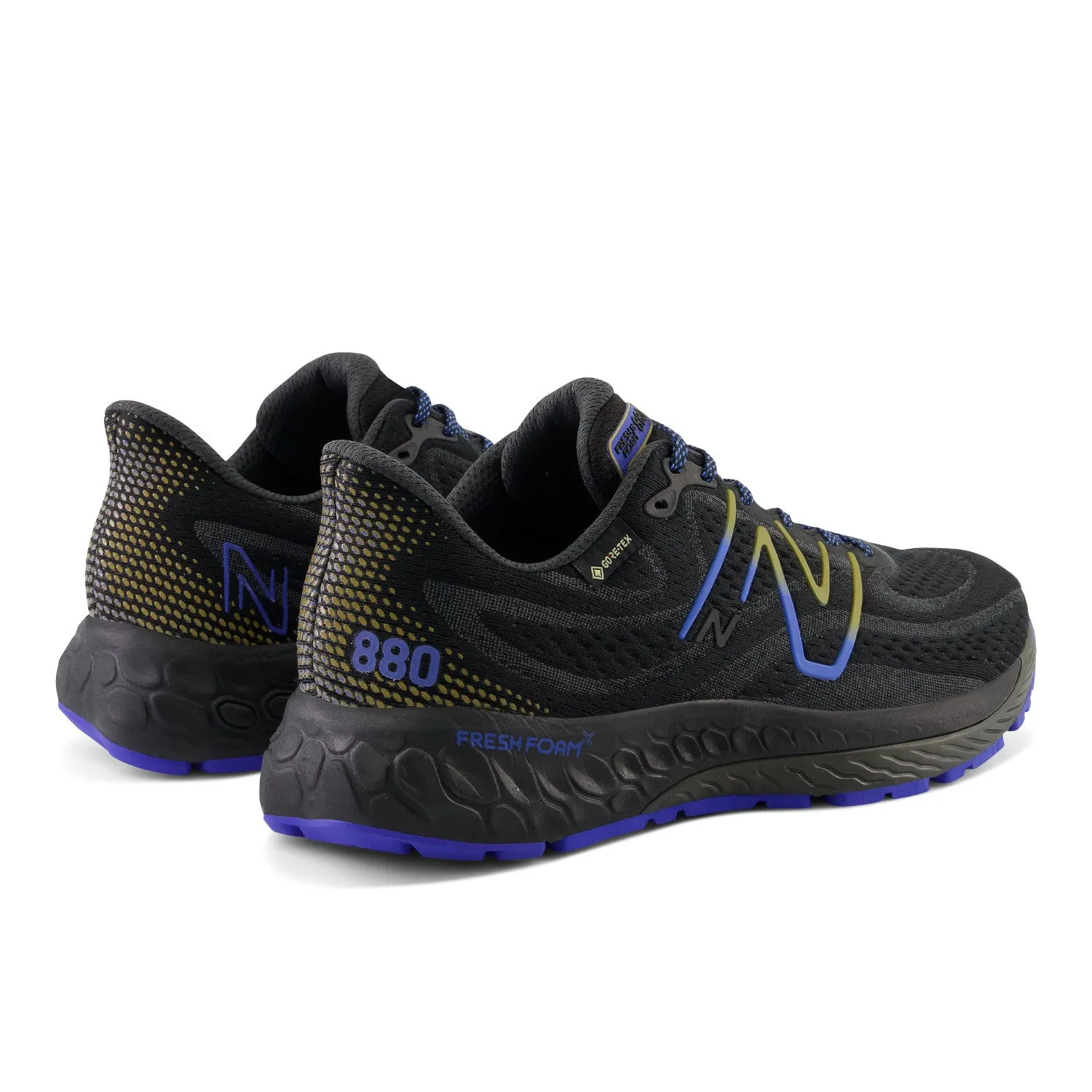 Men's New Balance Fresh Foam X 880 v13 Gore-Tex Color: Black with Marine Blue