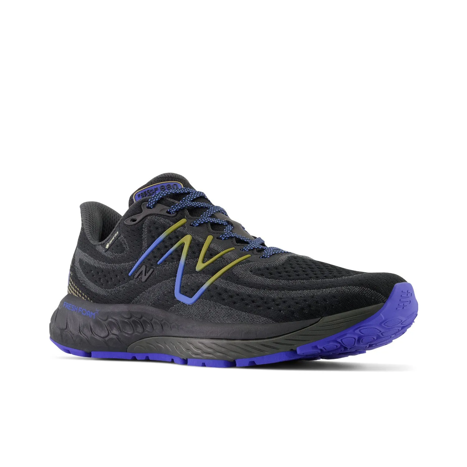 Men's New Balance Fresh Foam X 880 v13 Gore-Tex Color: Black with Marine Blue