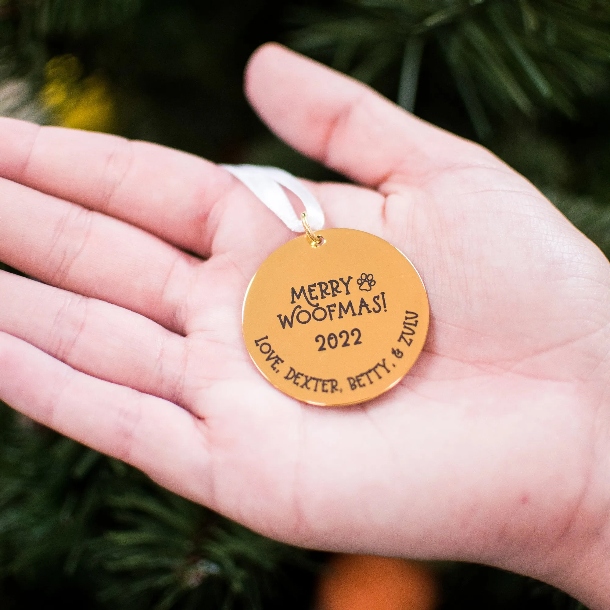 Merry Woofmas Personalized Pet Ornament