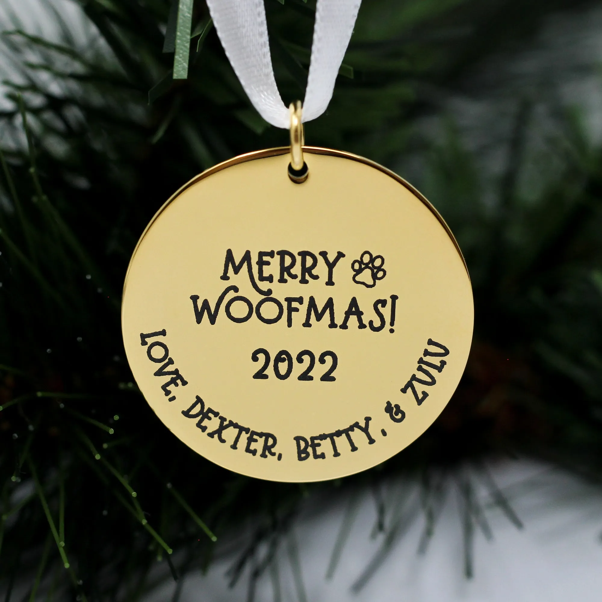 Merry Woofmas Personalized Pet Ornament