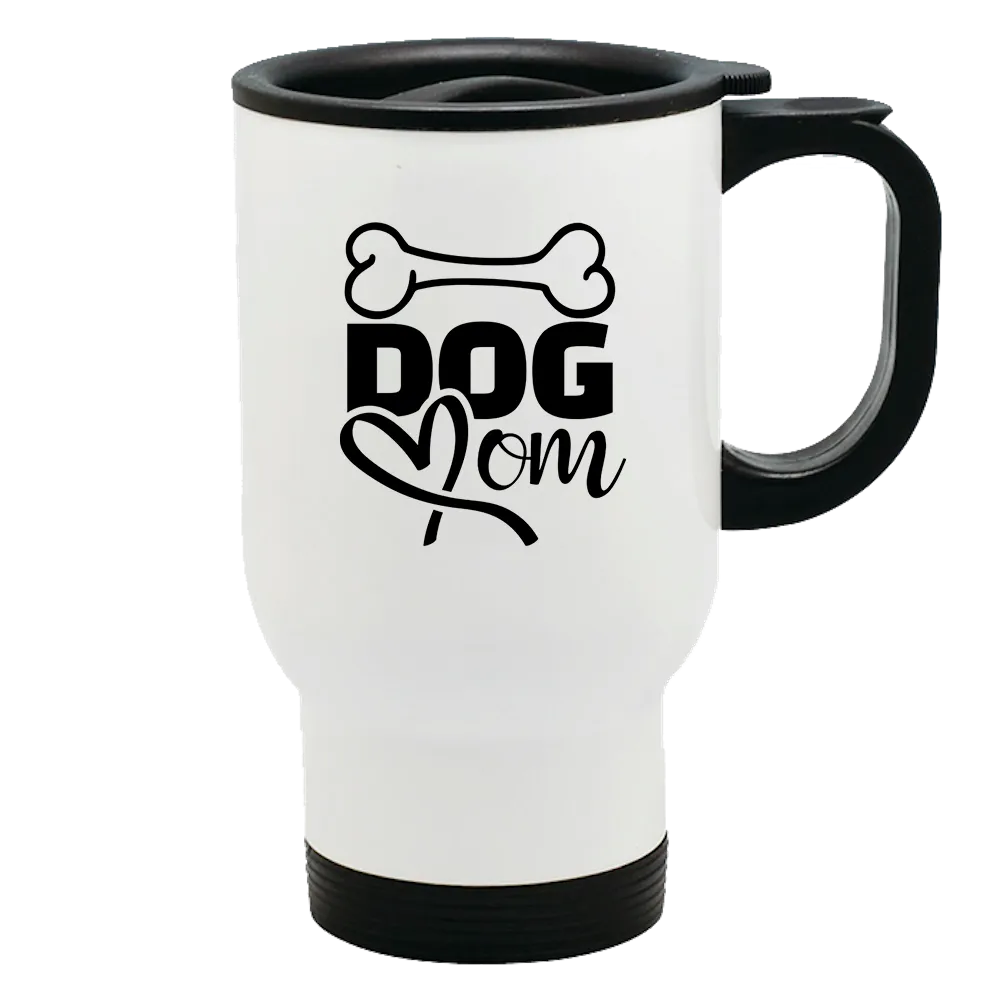 Metal Coffee and Tea Travel Mug Dog Mom Bone