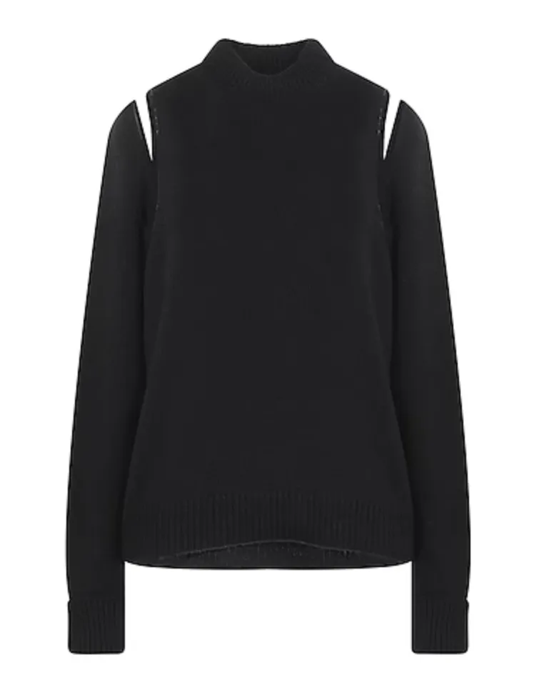 MM6 Maison Margiela  |Casual Style Wool Nylon U-Neck Long Sleeves Plain