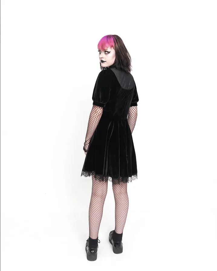 Modern Victorian Style Goth Velvet Dress