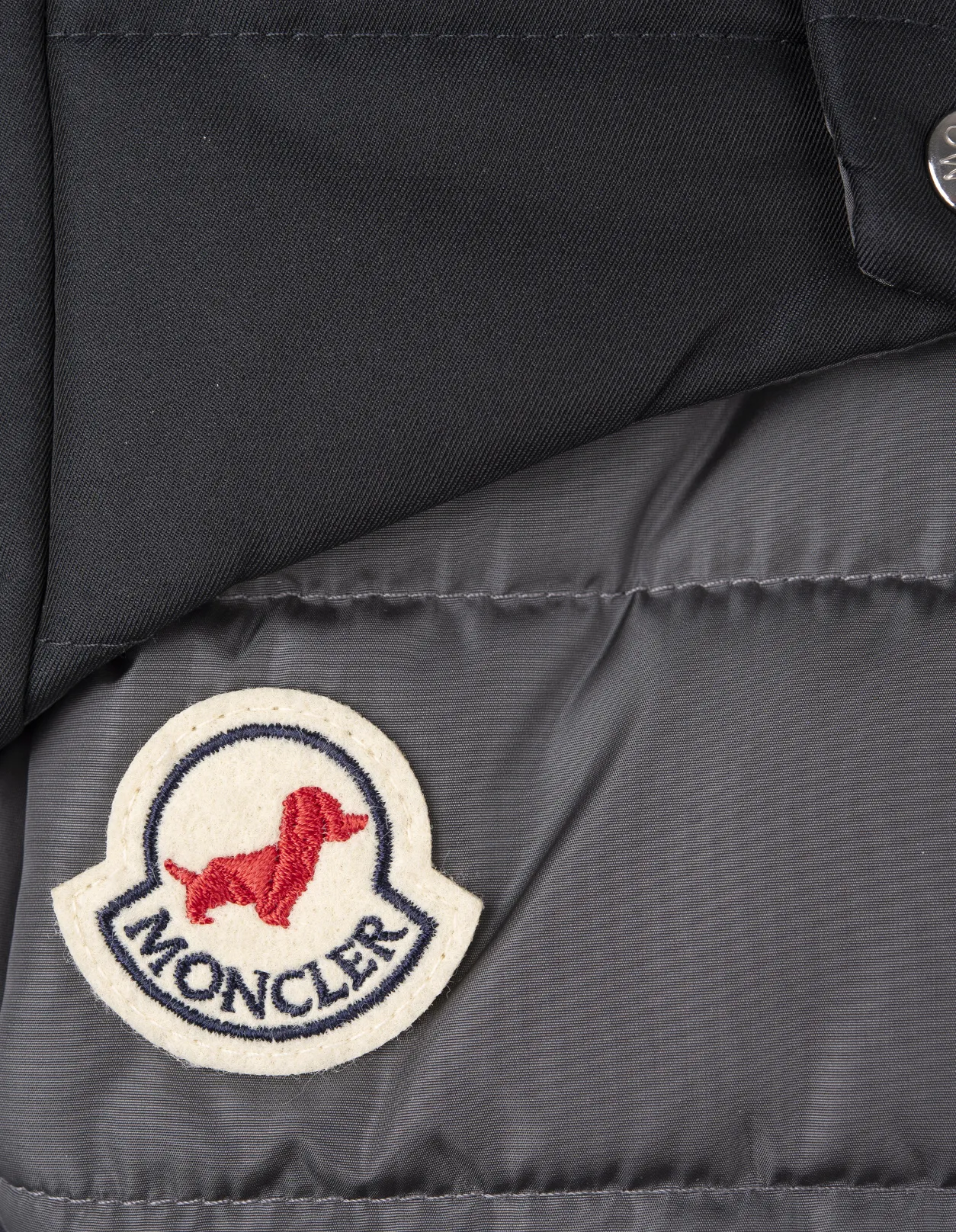 MONCLER Padded Gilet For Dogs In Blue And Grey With Logo Motif