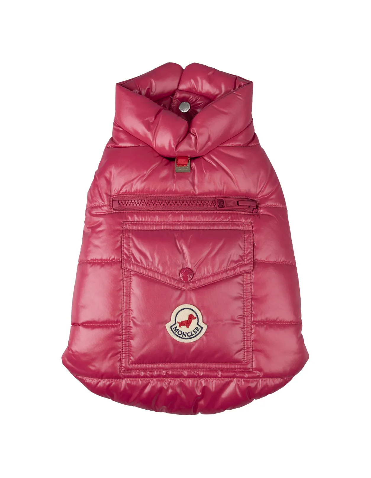 MONCLER Padded Gilet For Dogs in Bright Pink