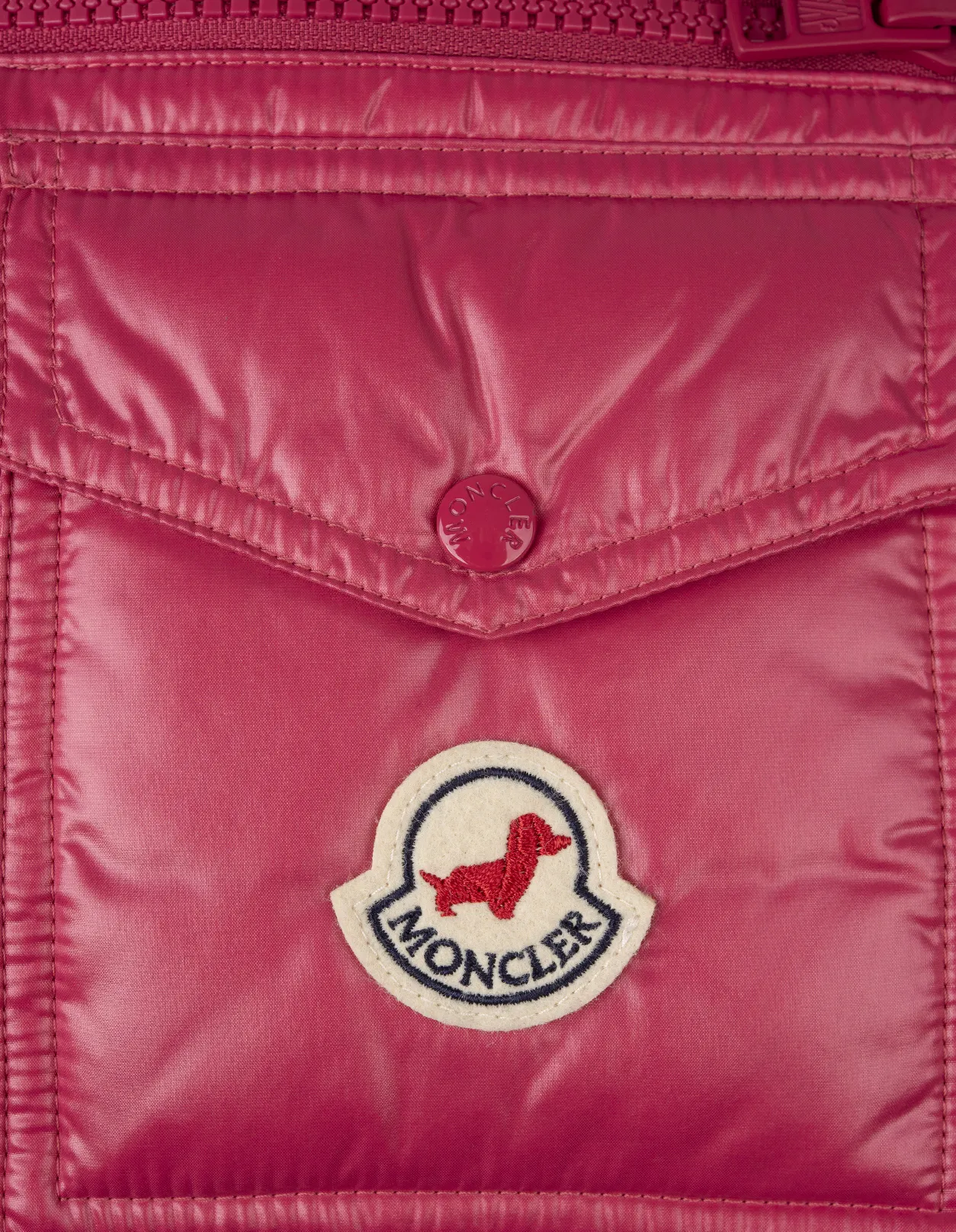 MONCLER Padded Gilet For Dogs in Bright Pink