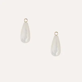 Mother of Pearl Medium White Earring Drops