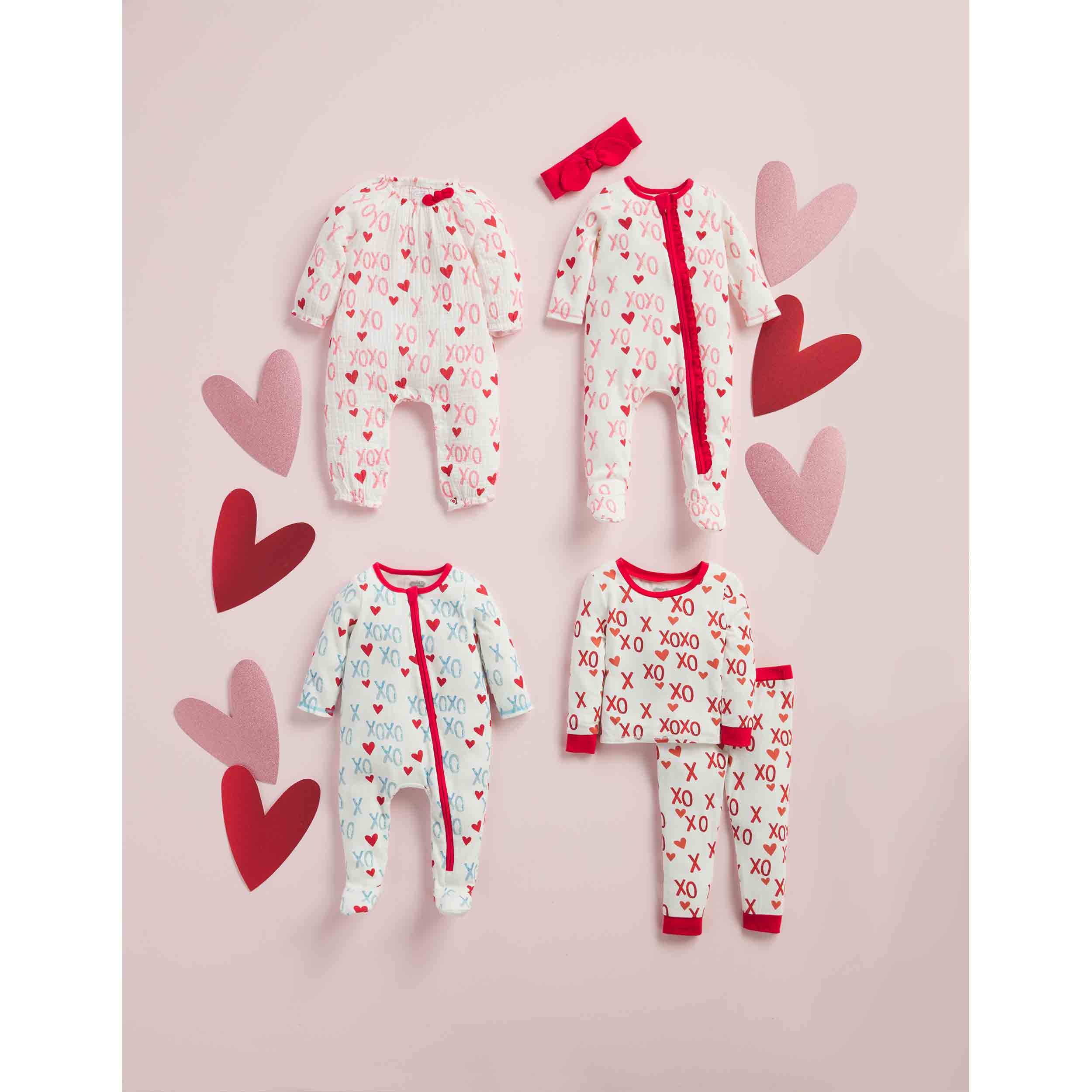 Mud Pie Blue XO Valentine's Day Sleeper