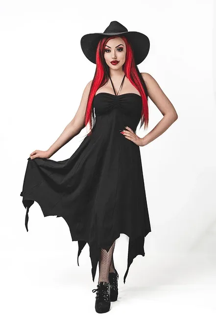 Necessary Evil Camazotz Bats Wing Effect Maxi Dress