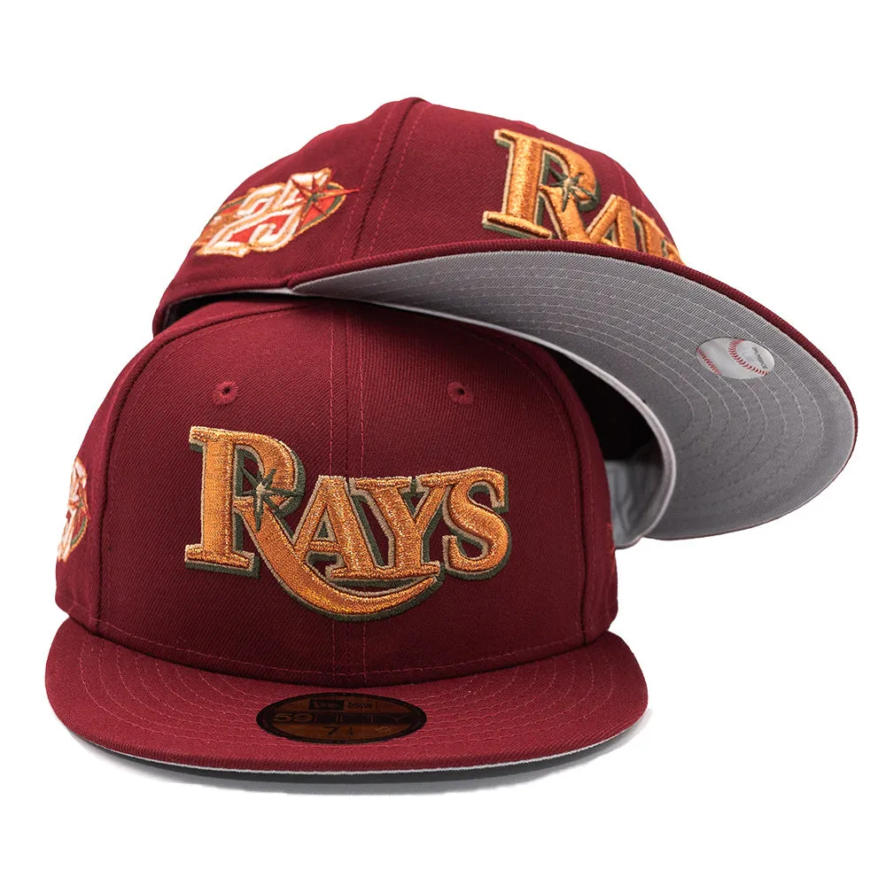 NEW ERA X FRESH RAGS 59FIFTY TAMPA BAY RAYS SCRIPT 25 Anniversary - Holiday Berries & Pine