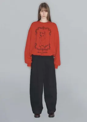 OPEN YY FW24 Sweatshirt - Red Puppy