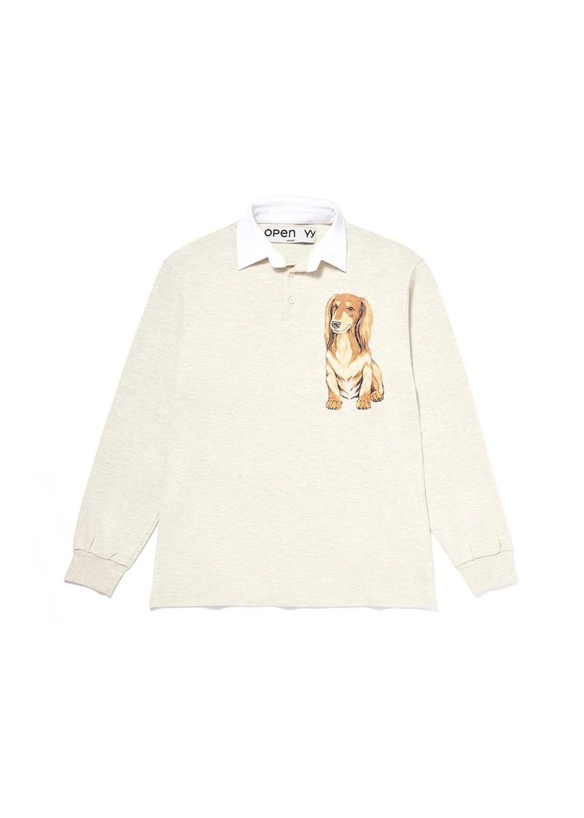 OPEN YY Longsleeve Puppy Polo - Beige