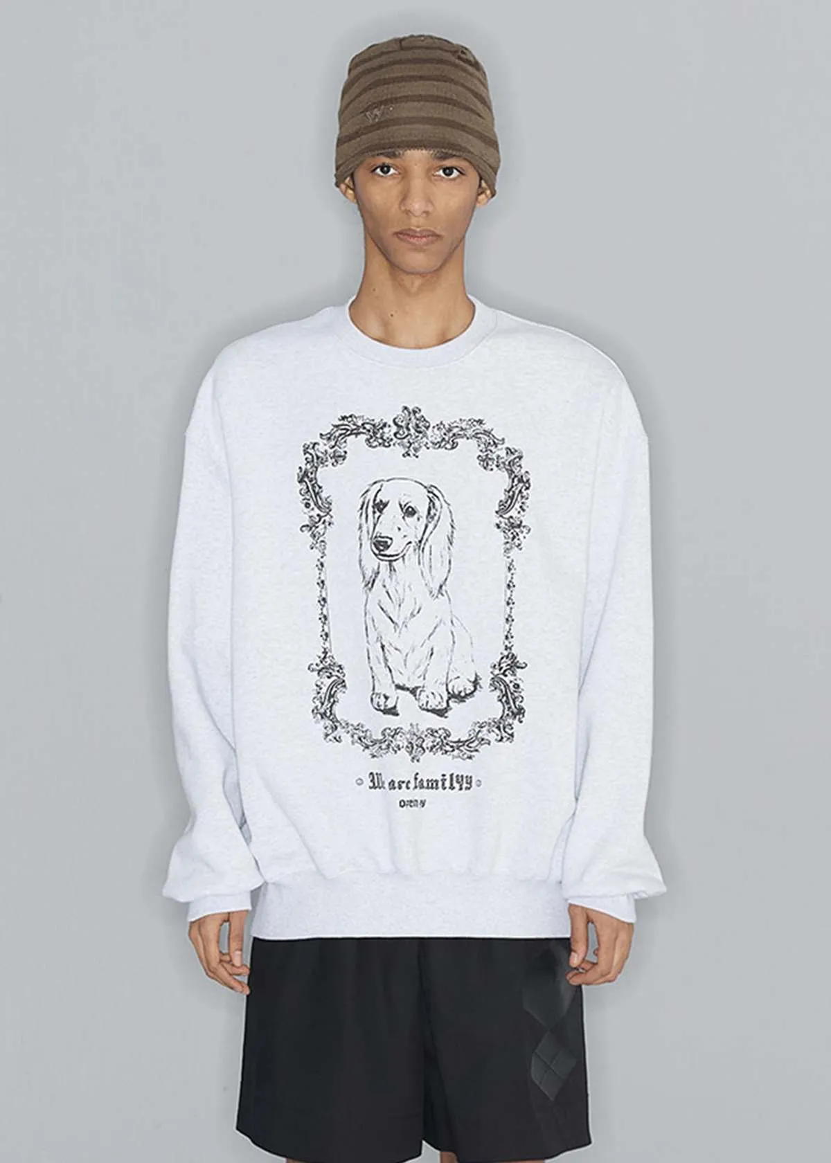 OPEN YY Puppy Sweatshirt - Light Grey