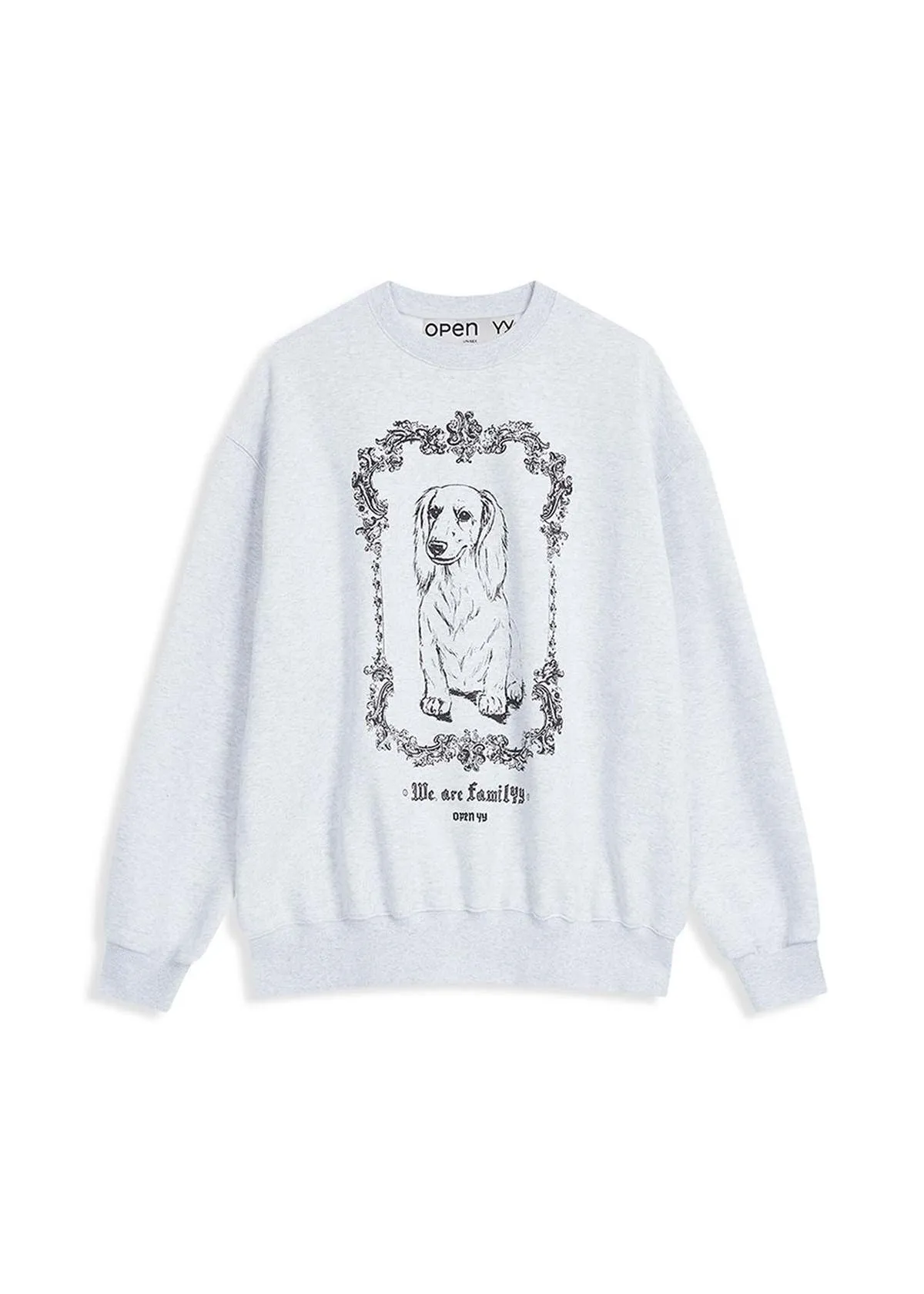 OPEN YY Puppy Sweatshirt - Light Grey