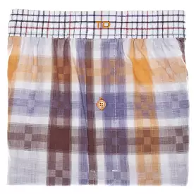 Orange Check Boxer Short