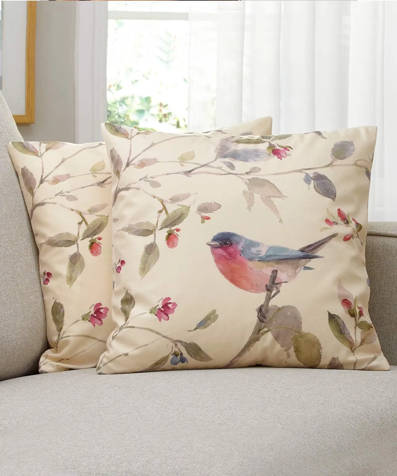 Pack of 2 Bird Cushion covers