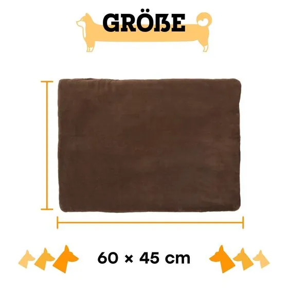 Pack of 3 Vitazoo Thermal Blanket Washable Pet Blanket for Dogs and Cats SC-353 60 x 45 cm Brown or Gray