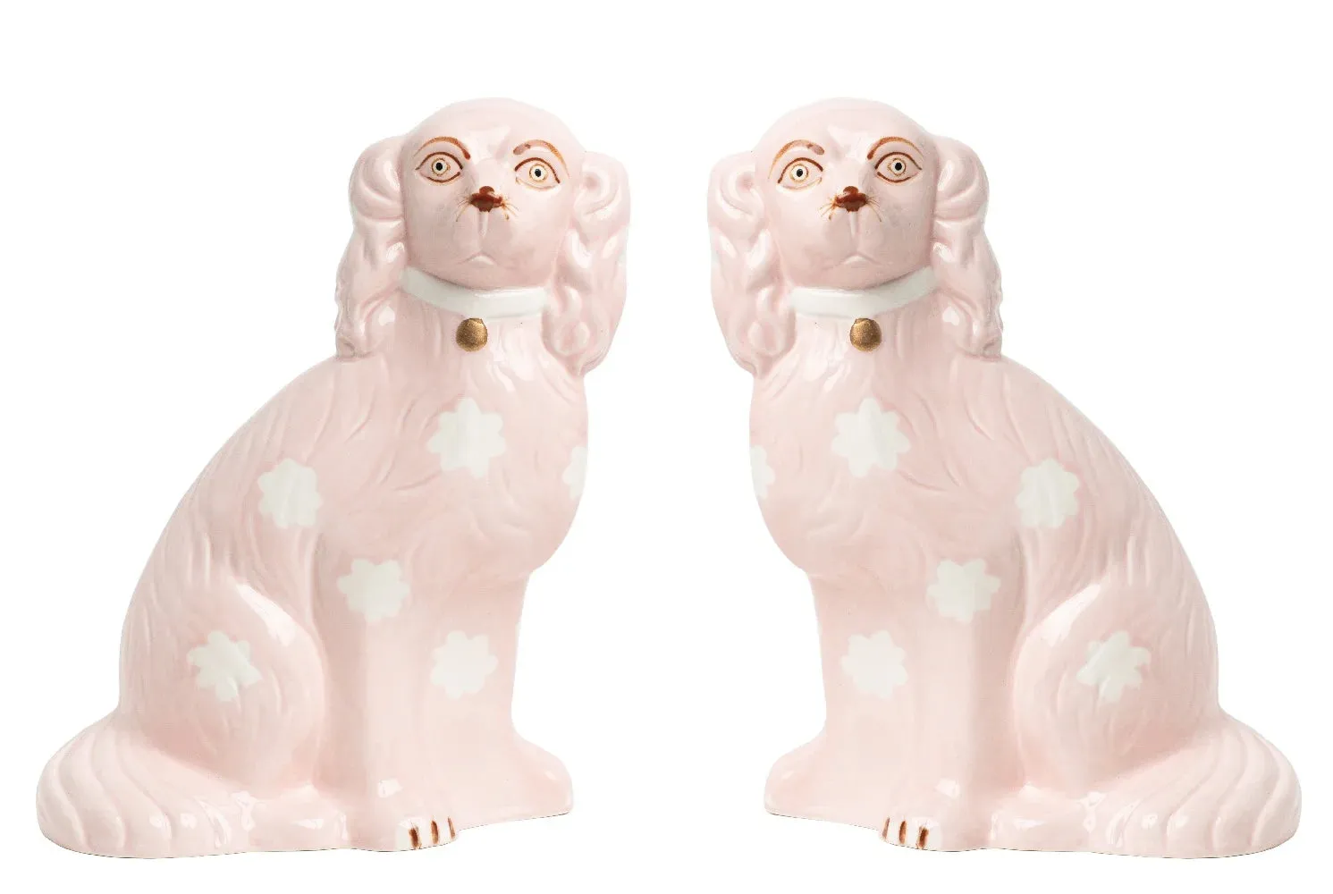 Pale Pink Staffordshire dogs