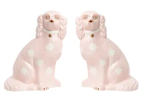 Pale Pink Staffordshire dogs