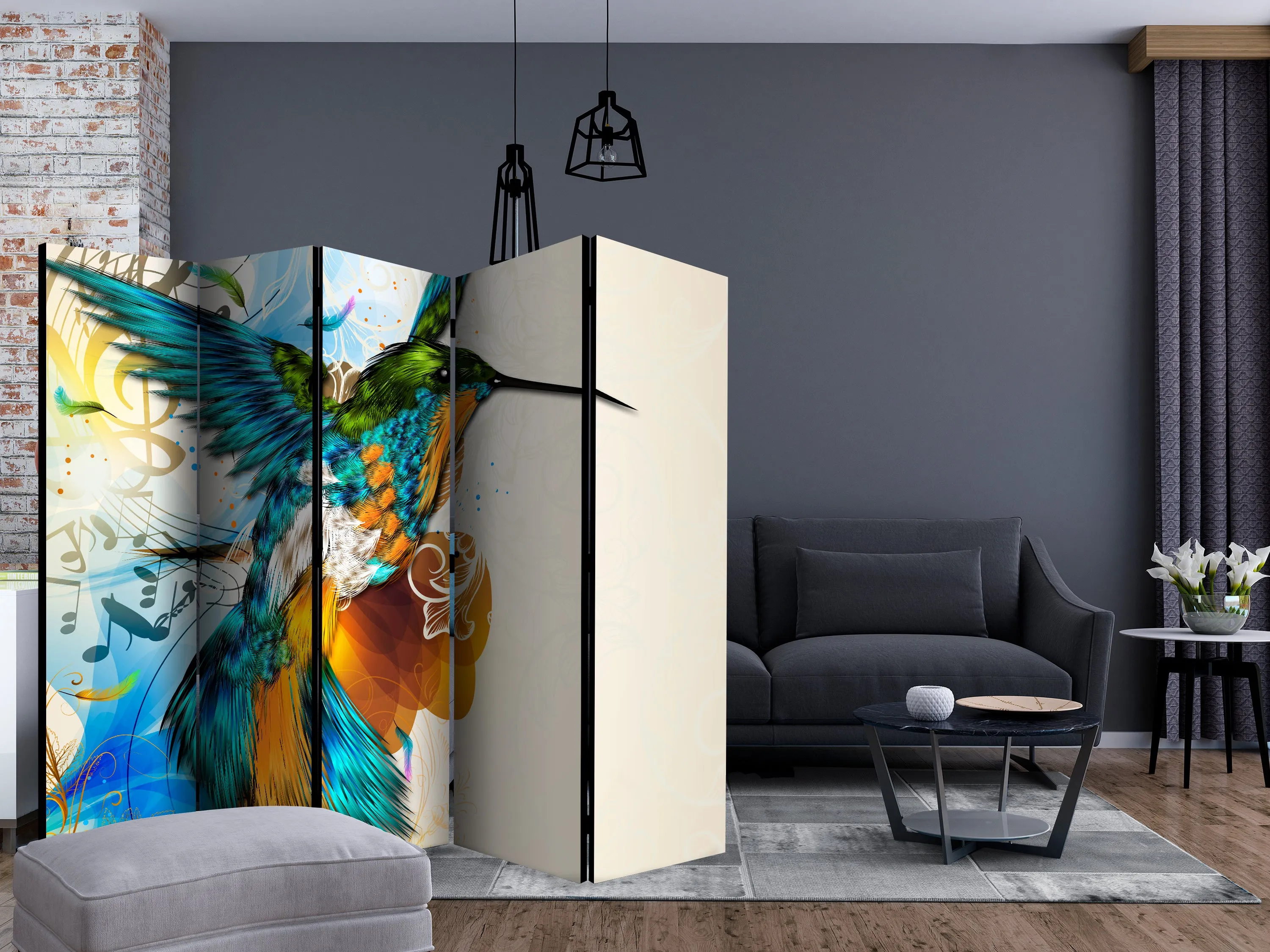 Paravento Marvelous bird II [Room Dividers]