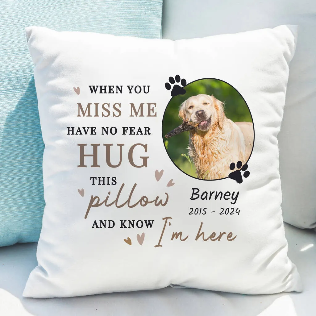 Personalised Dog Memorial Pet Photo Cushion