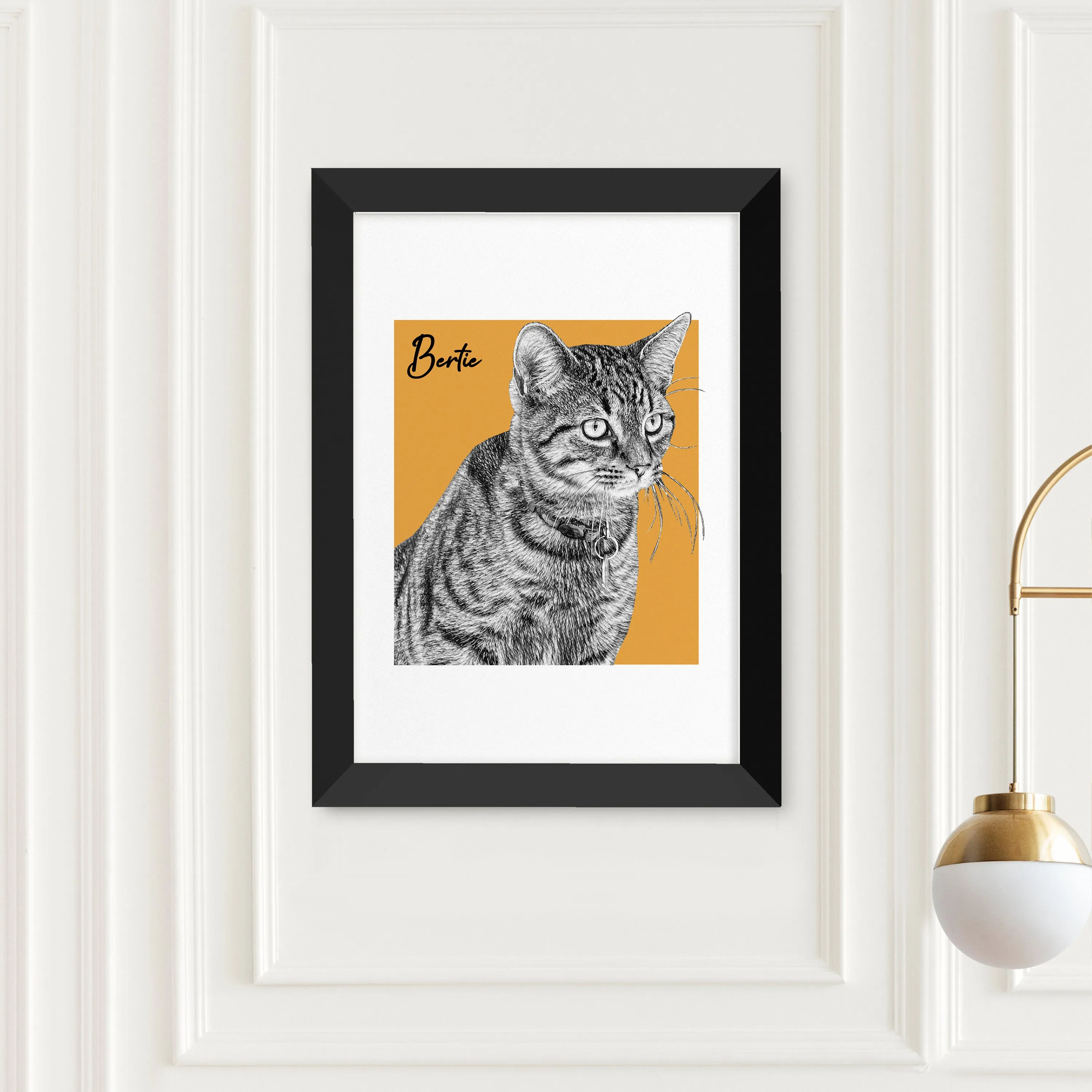 Personalised Pet Portrait Sketch Print