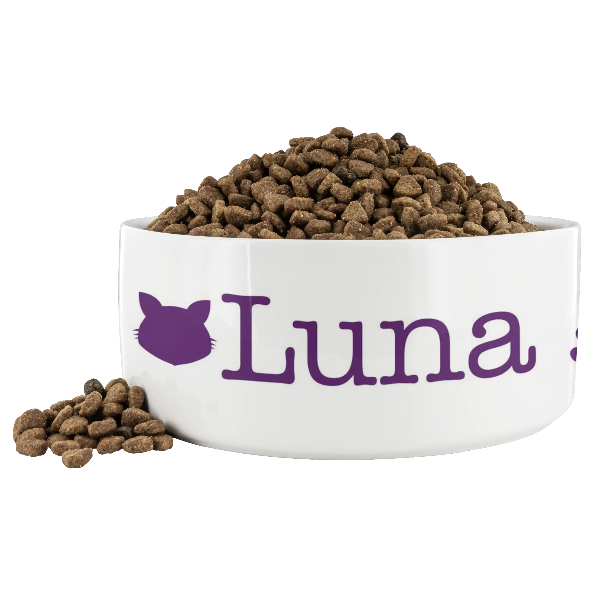 Personalized Ceramic Cat Bowl Cat Name