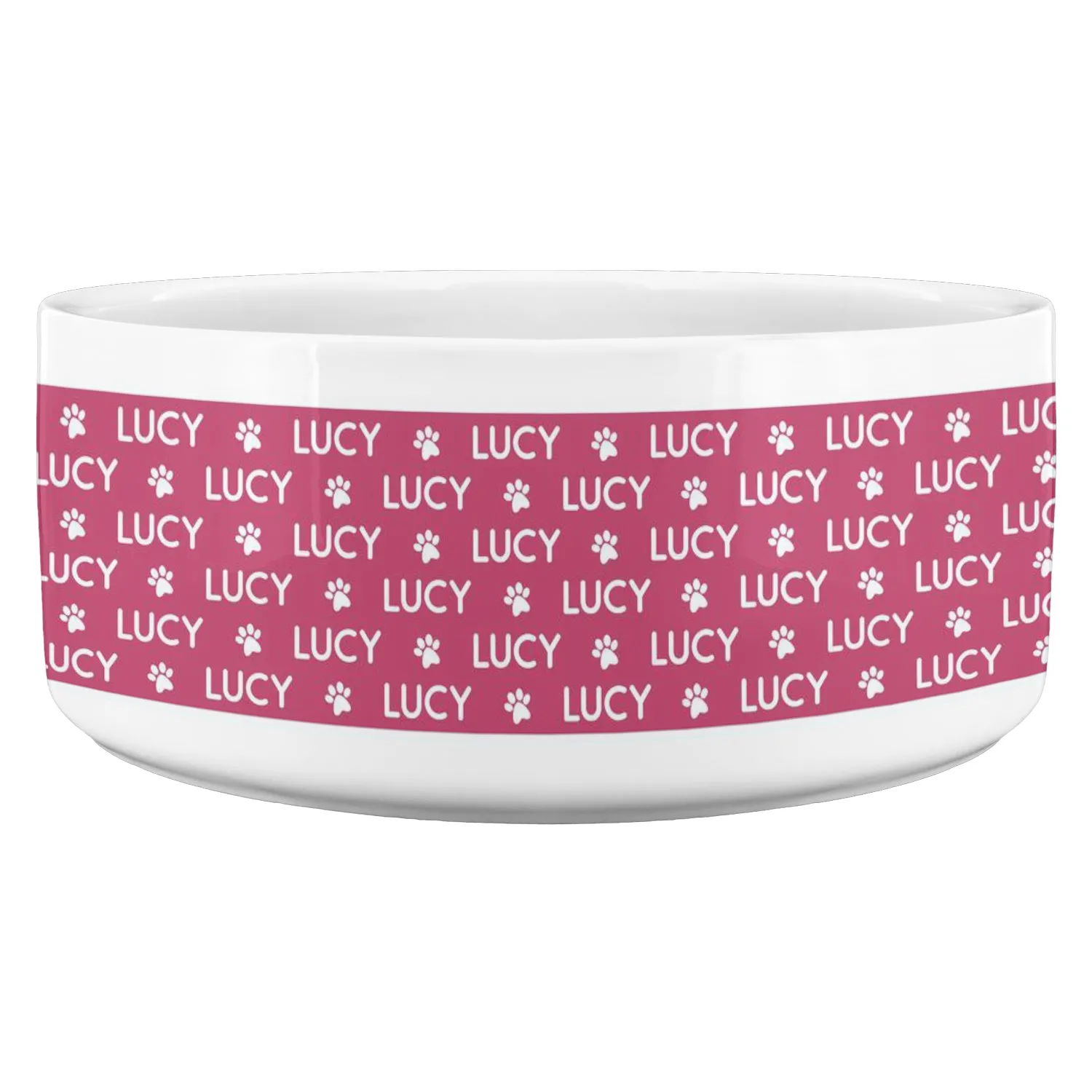 Personalized Ceramic Dog Bowl Pattern Name