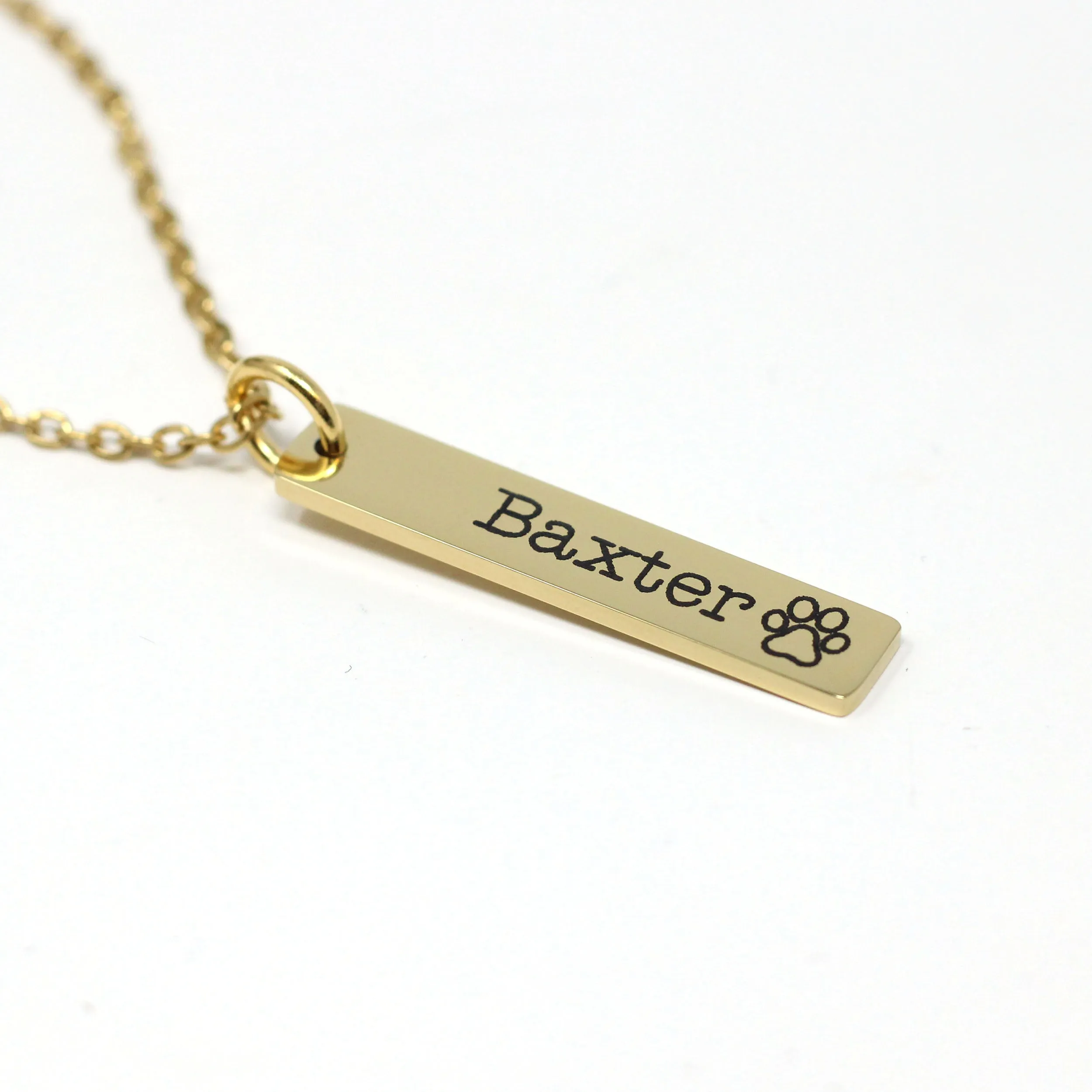 Personalized Pet Bar Necklace