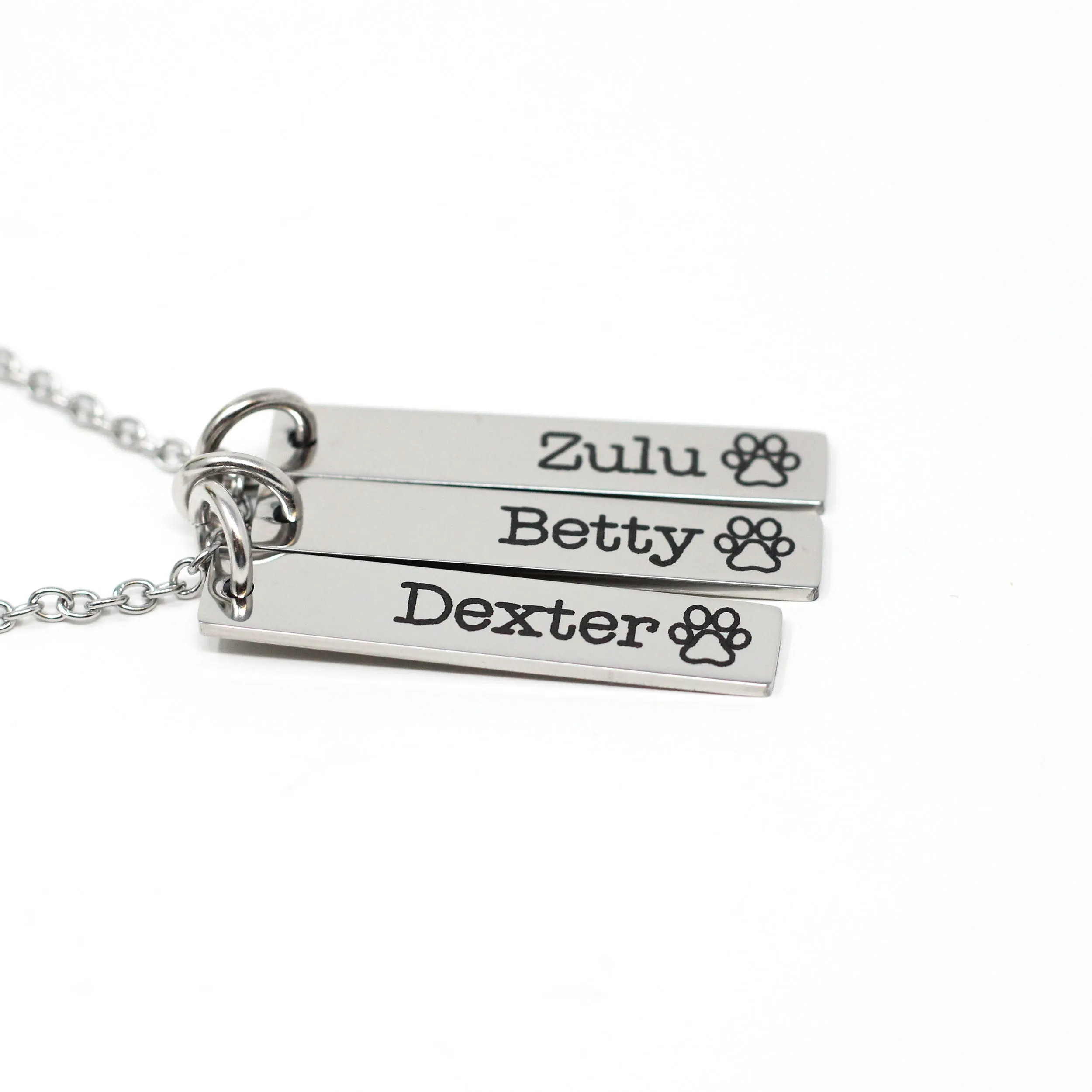 Personalized Pet Bar Necklace