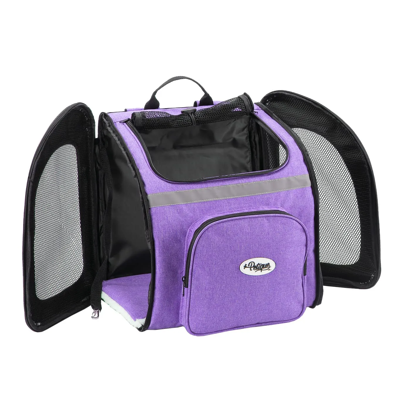 Petique Pet Backpacker, Pet Carrier for Small Size Pets, Ventilated Backpack Bag for Cats & Dogs  