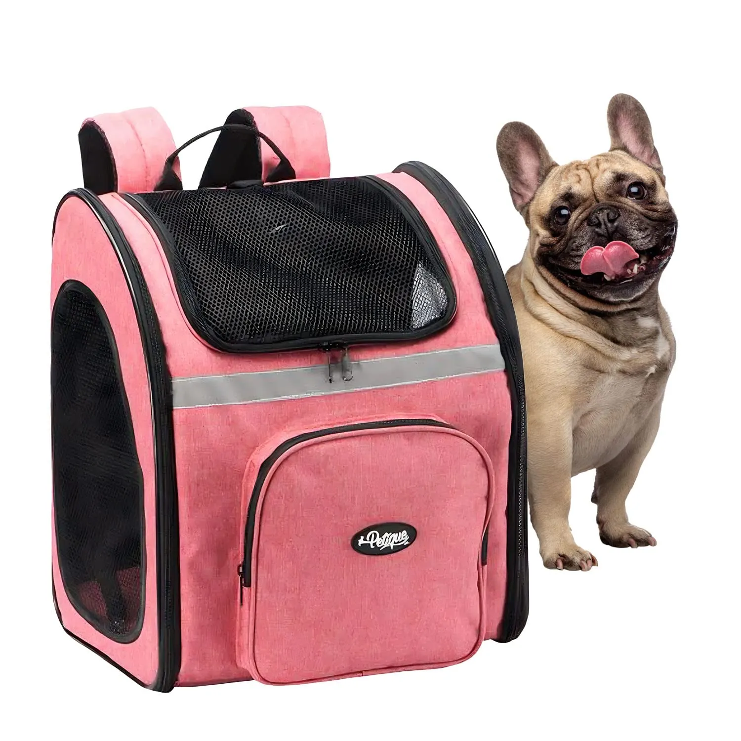 Petique Pet Backpacker, Pet Carrier for Small Size Pets, Ventilated Backpack Bag for Cats & Dogs  