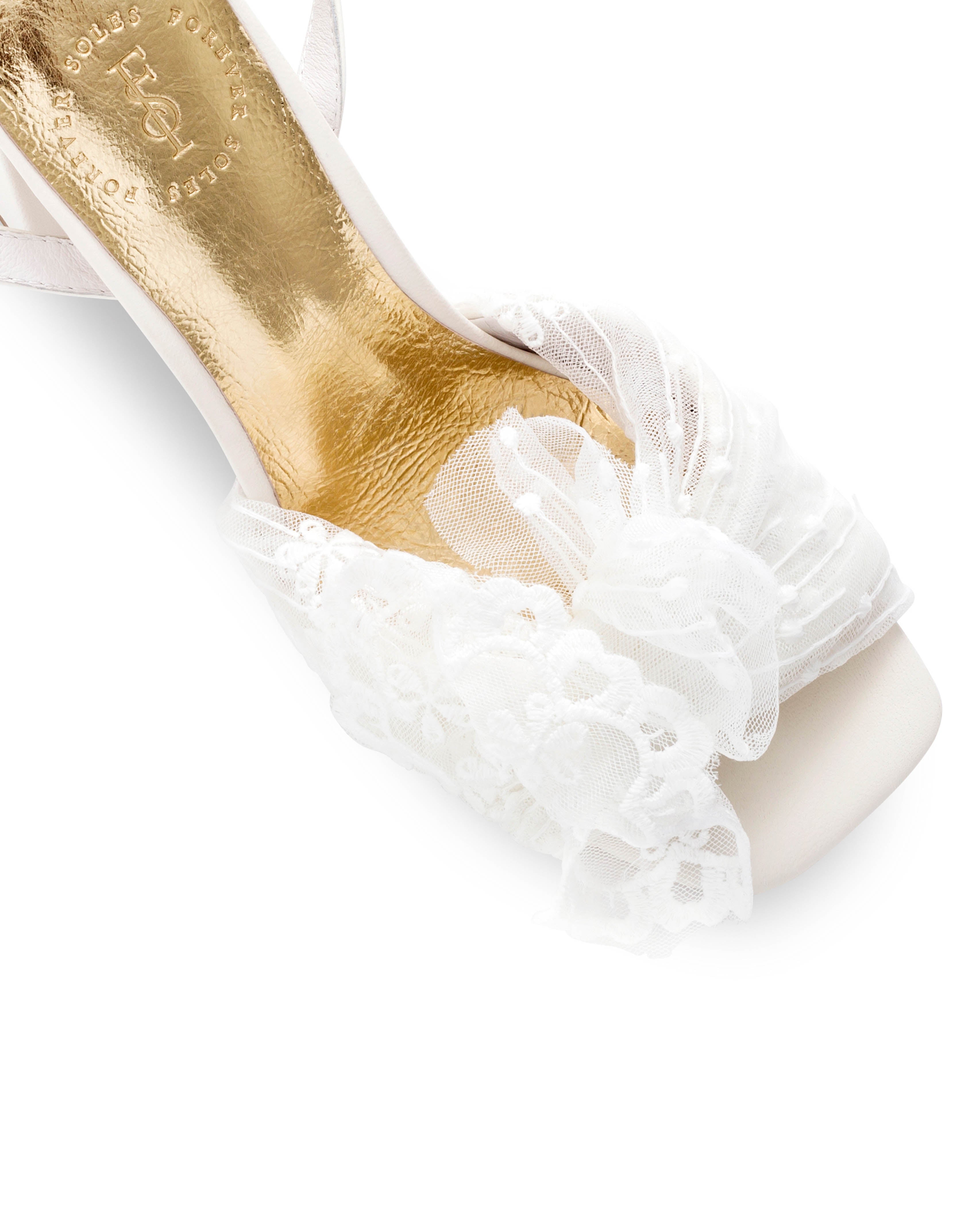 POETRY - LACE BOW BRIDAL SHOES - FINAL SALE!