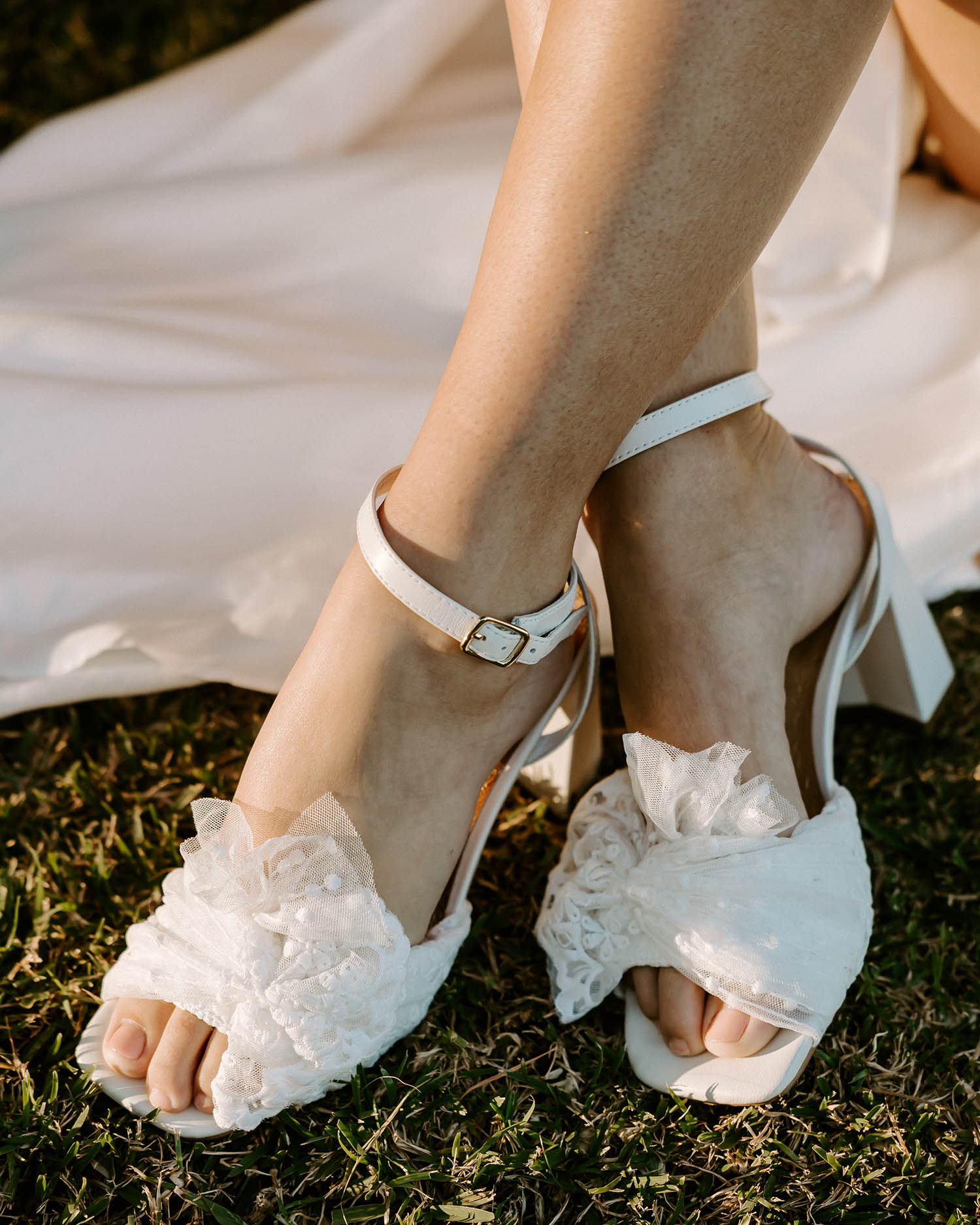 POETRY - LACE BOW BRIDAL SHOES - FINAL SALE!