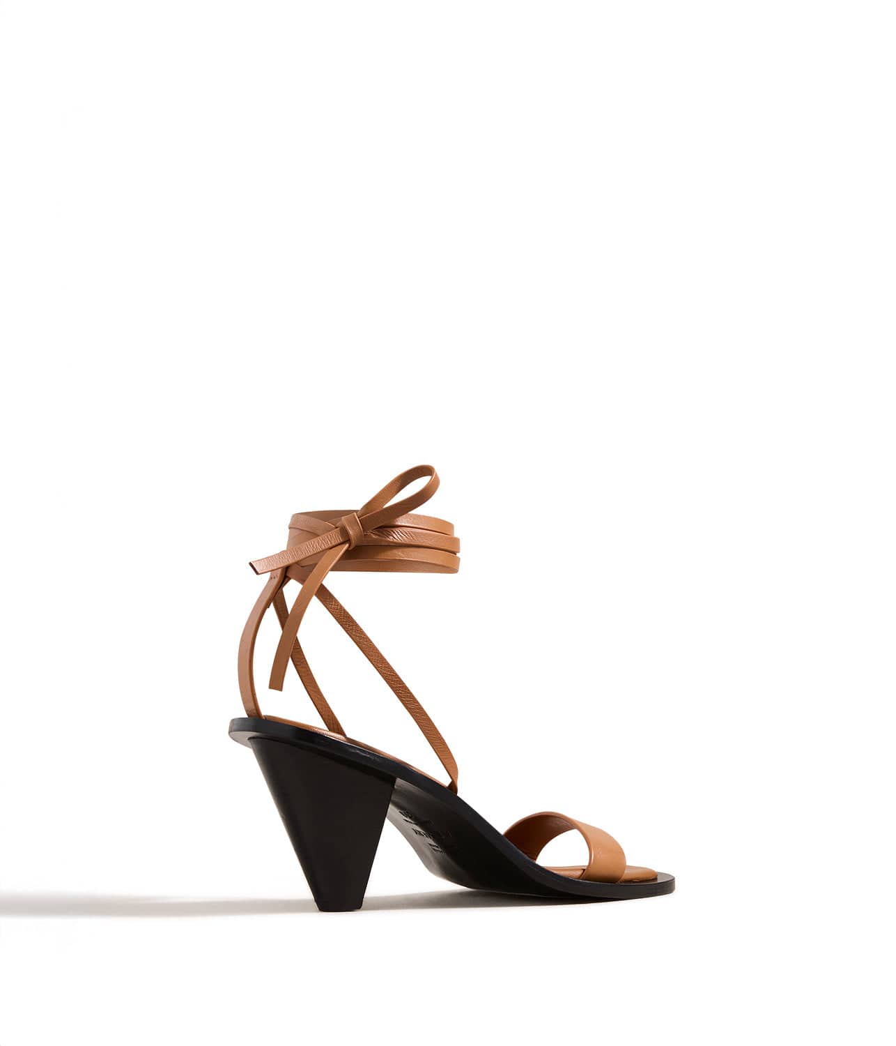 PORTER HEELED SANDAL- DEEP TAN