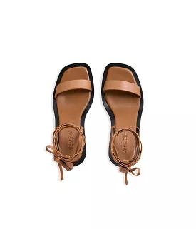 PORTER HEELED SANDAL- DEEP TAN