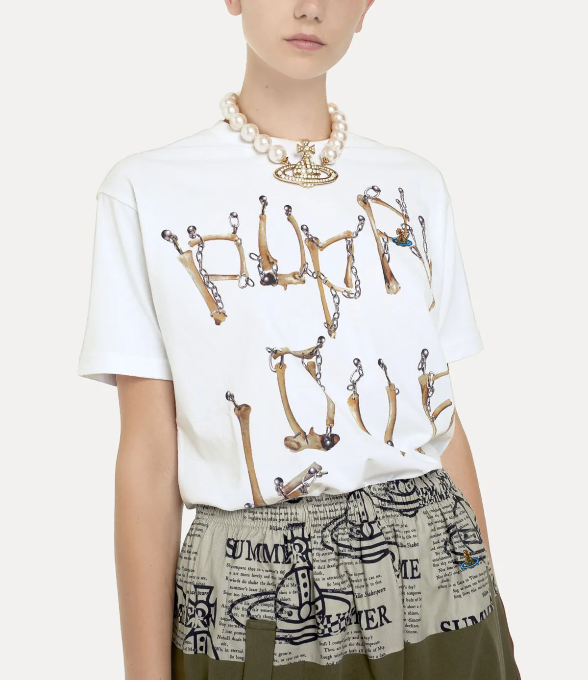 Puppy Love Bones T-shirt - White