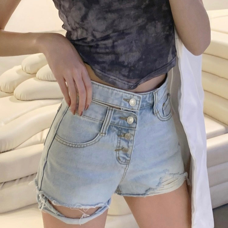 Quad Denim Shorts