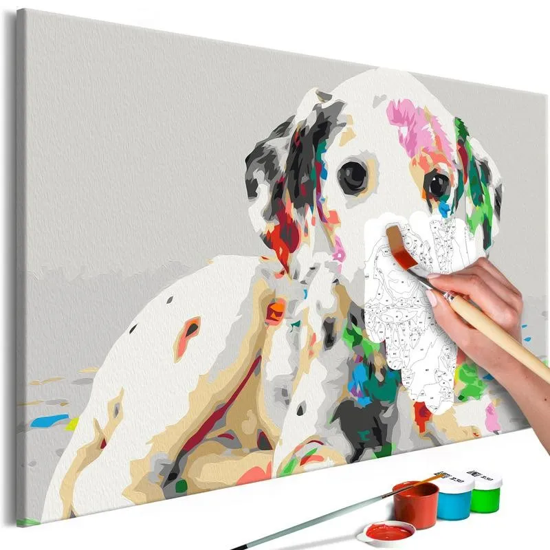 Quadro fai da te Colourful Puppy