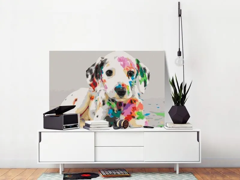 Quadro fai da te Colourful Puppy