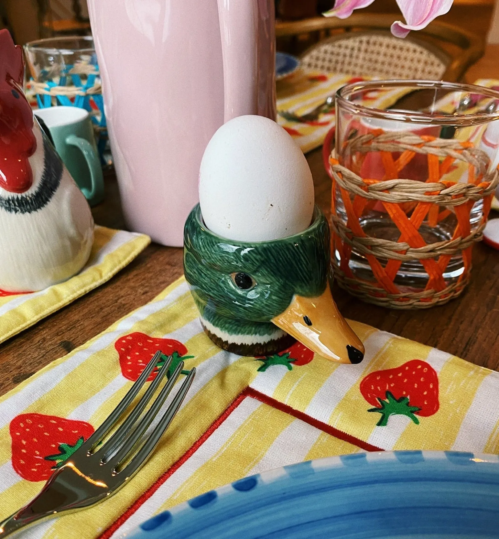 Quail Mallard Duck Egg Cup