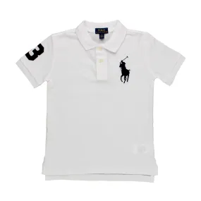 Ralph Lauren Big Pony Cotton Mesh Polo Boy Off White