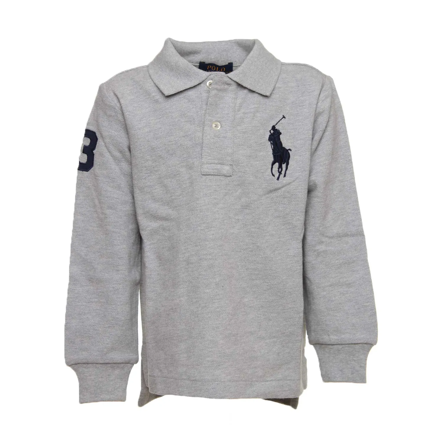 Ralph Lauren Big Pony Cotton Mesh Polo Toddler Grey