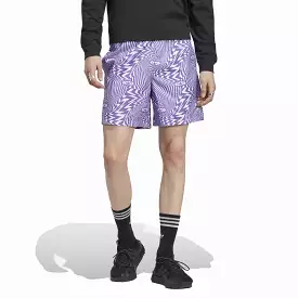 REKIVE ALLOVER PRINT SHORTS 'WHITE/PURPLE RUSH'