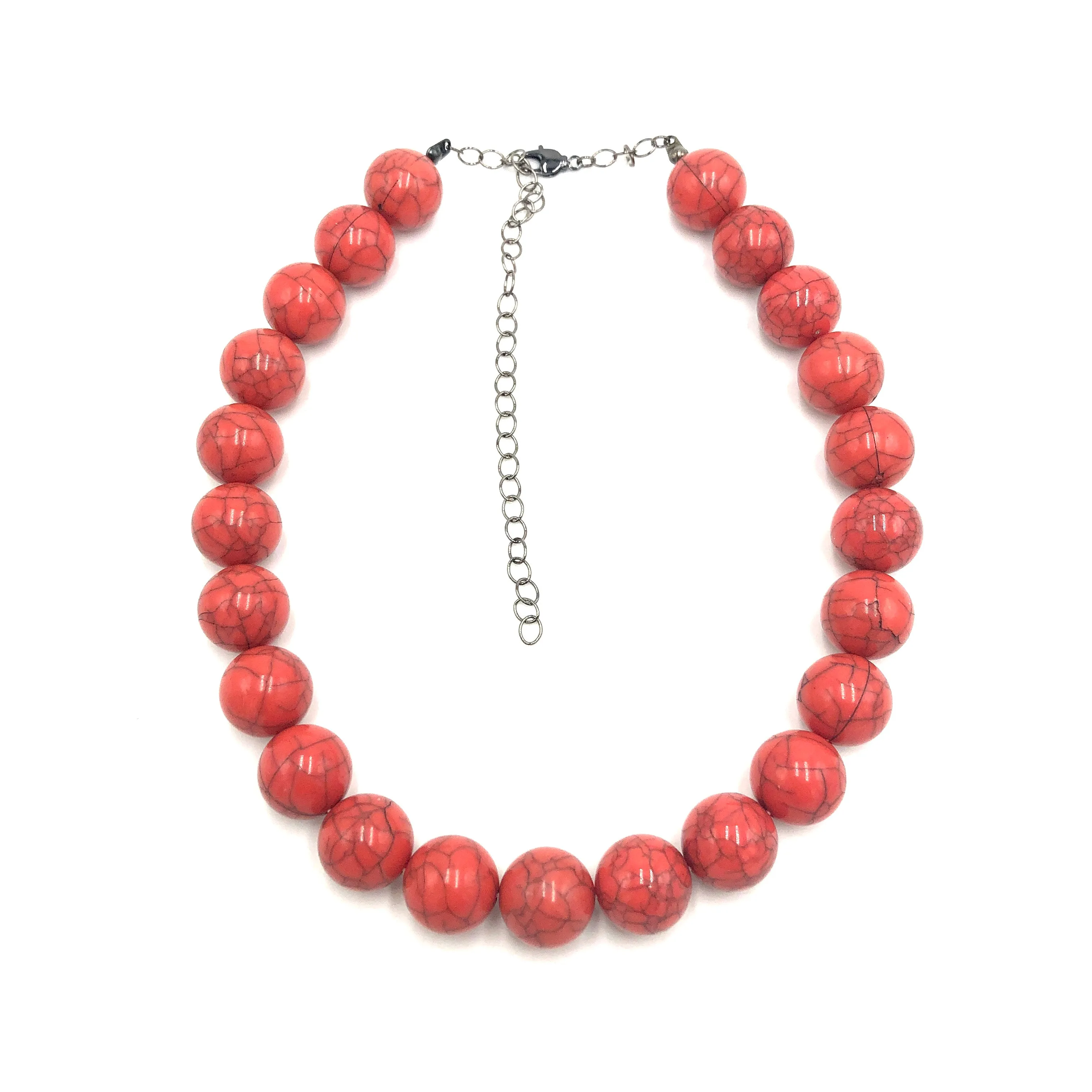 Salmon Crackle Marco Necklace