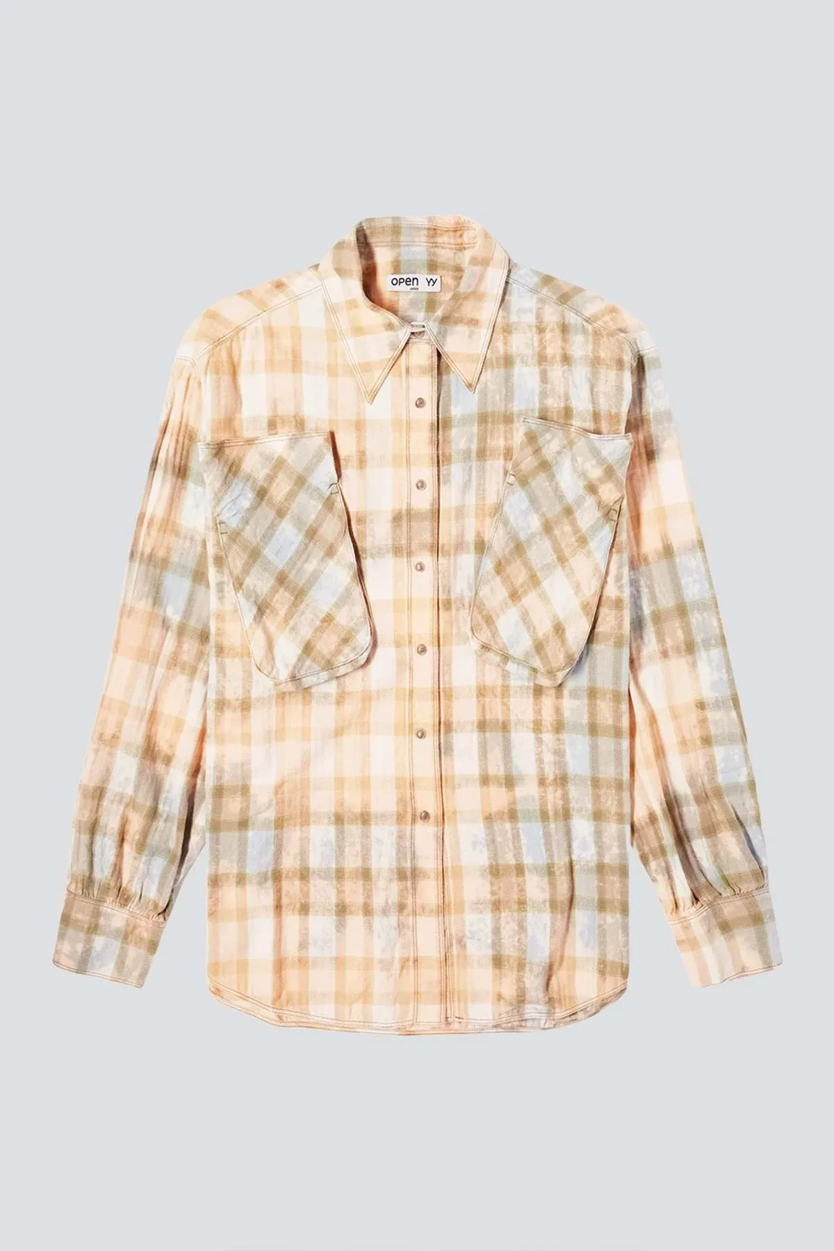 Salmon Faded Check Pocket Shirt - Check