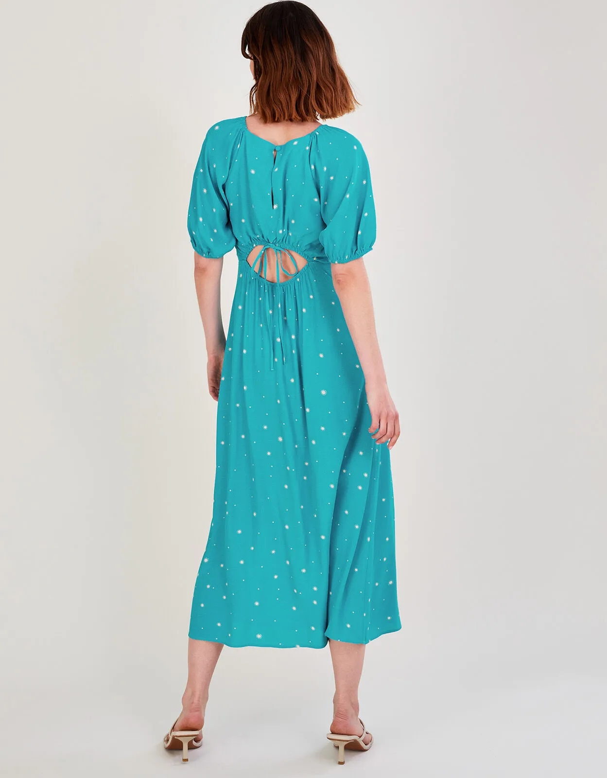 Sami Spot Print Dress Teal