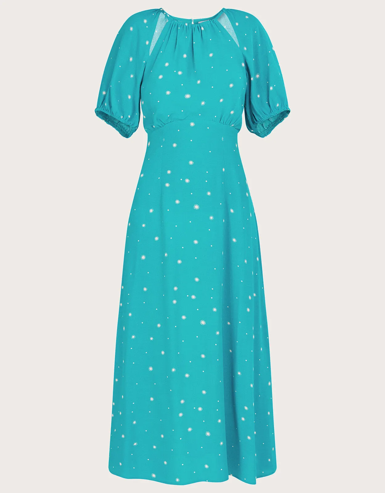 Sami Spot Print Dress Teal