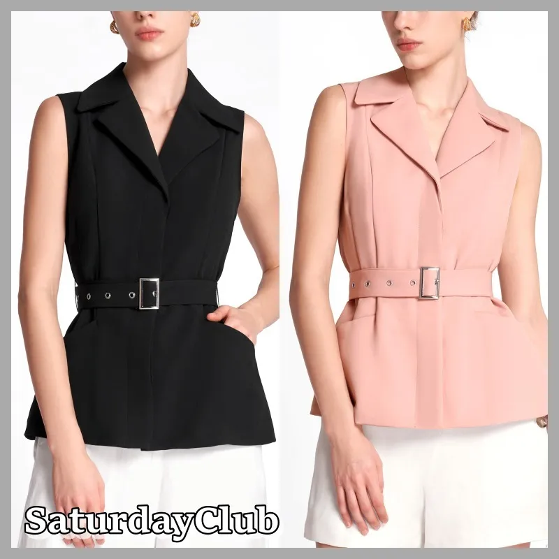 SaturdayClub  |Casual Style Sleeveless Street Style Plain Party Style